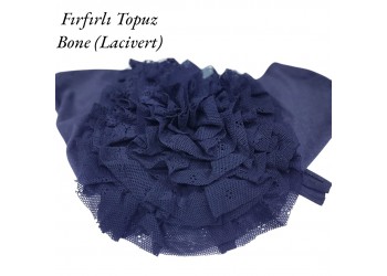 FIRFIRLI TOPUZ BONESİ DİKİŞLİ LACİVERT
