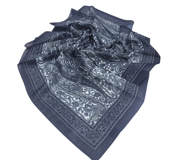 SOFT EŞARP ETRO DESEN GRİ-MAVİ SOFT EŞARP ETRO DESEN GRİ-MAVİ