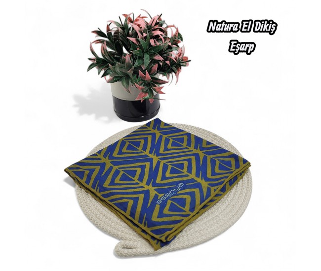 Natura El Dikişi Eşarp – Form Desen