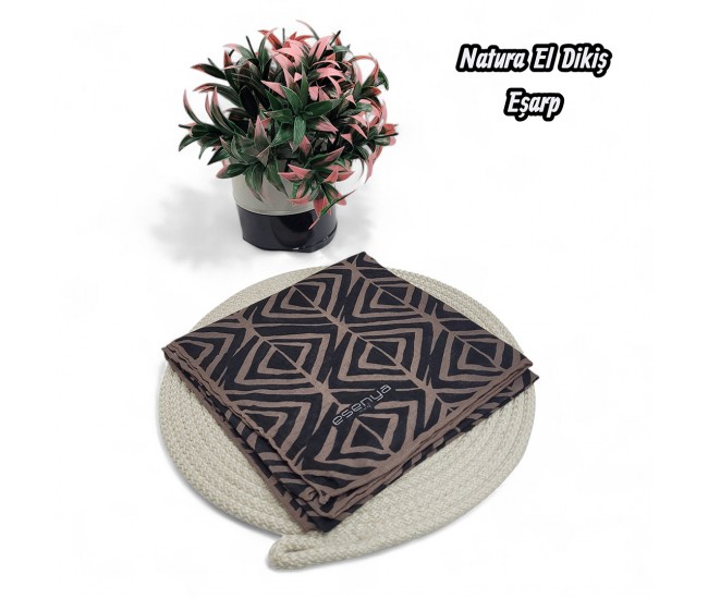 Natura El Dikişi Eşarp – Form Desen Natura El Dikişi Eşarp – Form Desen