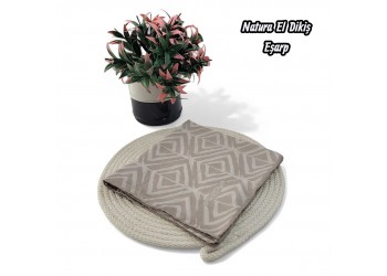 Natura El Dikişi Eşarp – Form Desen