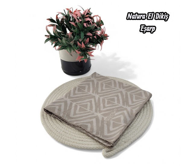 Natura El Dikişi Eşarp – Form Desen Natura El Dikişi Eşarp – Form Desen