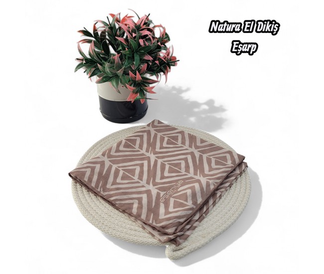 Natura El Dikişi Eşarp – Form Desen Natura El Dikişi Eşarp – Form Desen