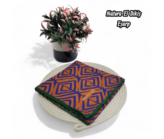 Natura El Dikişi Eşarp – Form Desen