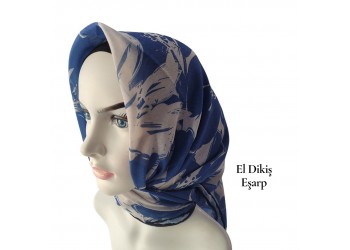 Natura El Dikişi Eşarp – Gece Çiçeği Desen