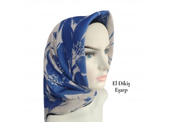 Natura El Dikişi Eşarp – Gece Çiçeği Desen