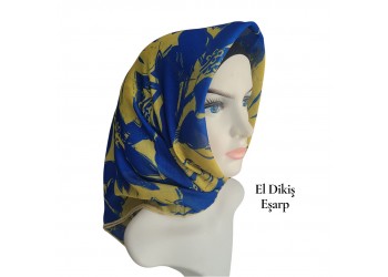 Natura El Dikişi Eşarp – Gece Çiçeği Desen