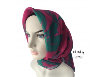 Natura El Dikişi Eşarp – Gece Çiçeği Desen
