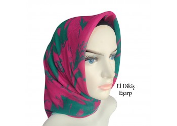 Natura El Dikişi Eşarp – Gece Çiçeği Desen