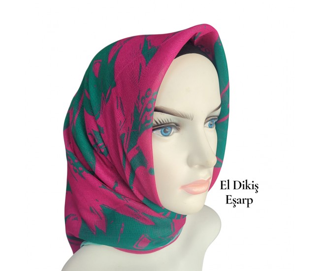 Natura El Dikişi Eşarp – Gece Çiçeği Desen
