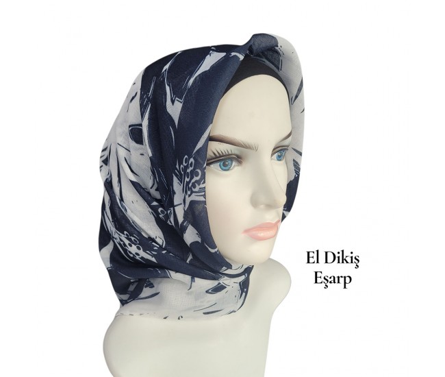 Natura El Dikişi Eşarp – Gece Çiçeği Desen