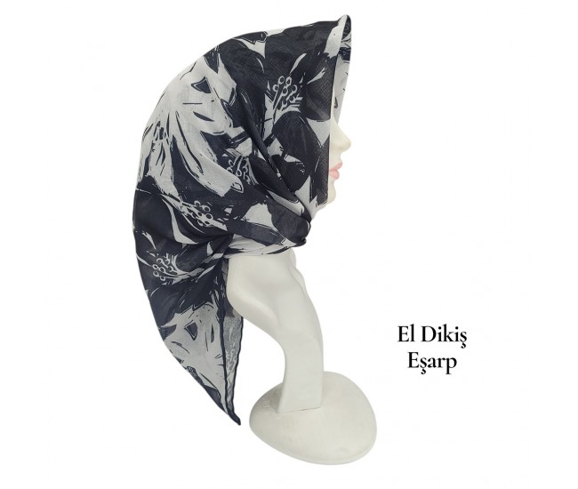 Natura El Dikişi Eşarp – Gece Çiçeği Desen Natura El Dikişi Eşarp – Gece Çiçeği Desen