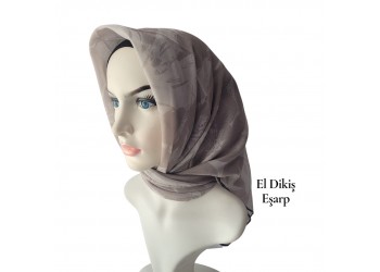 Natura El Dikişi Eşarp – Gece Çiçeği Desen