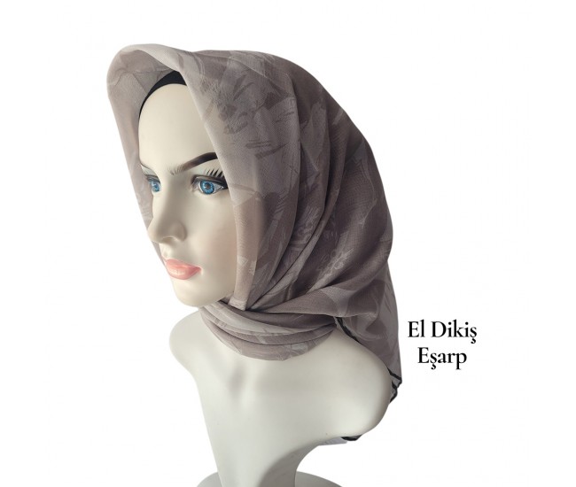 Natura El Dikişi Eşarp – Gece Çiçeği Desen