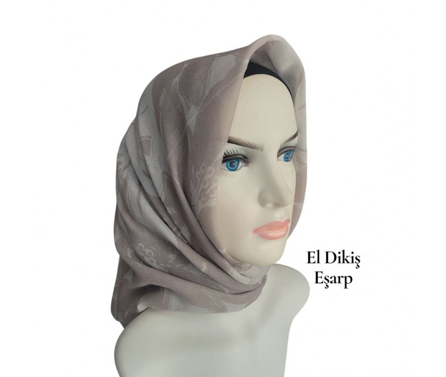 Natura El Dikişi Eşarp – Gece Çiçeği Desen