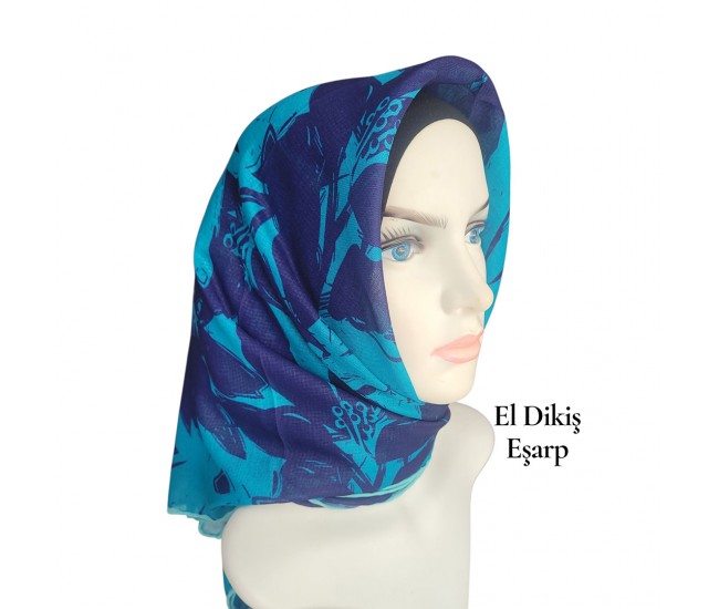 Natura El Dikişi Eşarp – Gece Çiçeği Desen