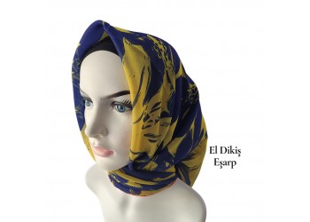 Natura El Dikişi Eşarp – Gece Çiçeği Desen