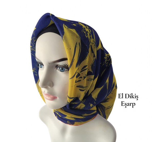 Natura El Dikişi Eşarp – Gece Çiçeği Desen
