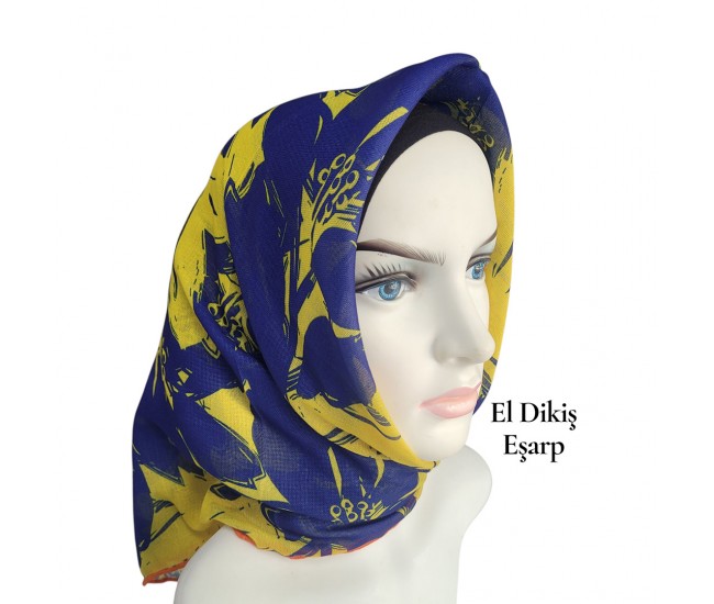 Natura El Dikişi Eşarp – Gece Çiçeği Desen