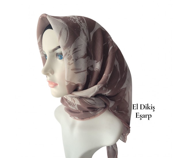 Natura El Dikişi Eşarp – Gece Çiçeği Desen
