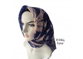 Natura El Dikişi Eşarp – Gece Çiçeği Desen