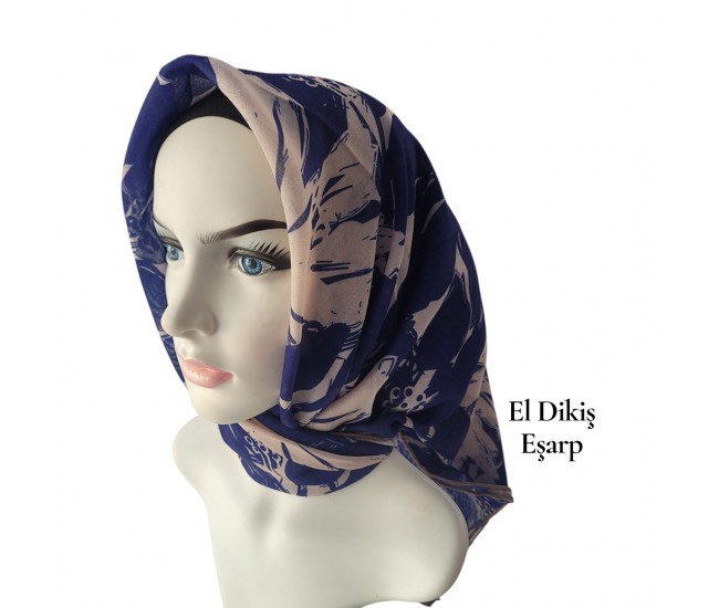 Natura El Dikişi Eşarp – Gece Çiçeği Desen
