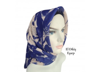 Natura El Dikişi Eşarp – Gece Çiçeği Desen