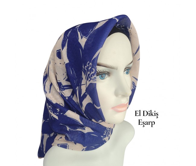 Natura El Dikişi Eşarp – Gece Çiçeği Desen