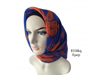 Natura El Dikişi Eşarp – Gece Çiçeği Desen