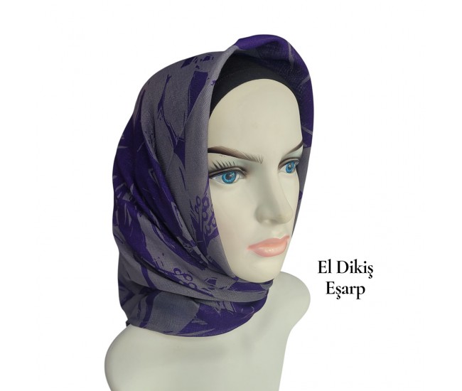 Natura El Dikişi Eşarp – Gece Çiçeği Desen Natura El Dikişi Eşarp – Gece Çiçeği Desen