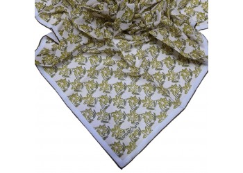 Soft Eşarp Sümbül Desen Krem