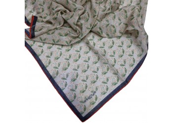 Soft Eşarp Sümbül Desen Küf Yeşili