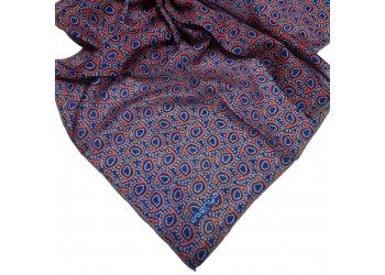 Soft Eşarp Damla Desen Lacivert Orange