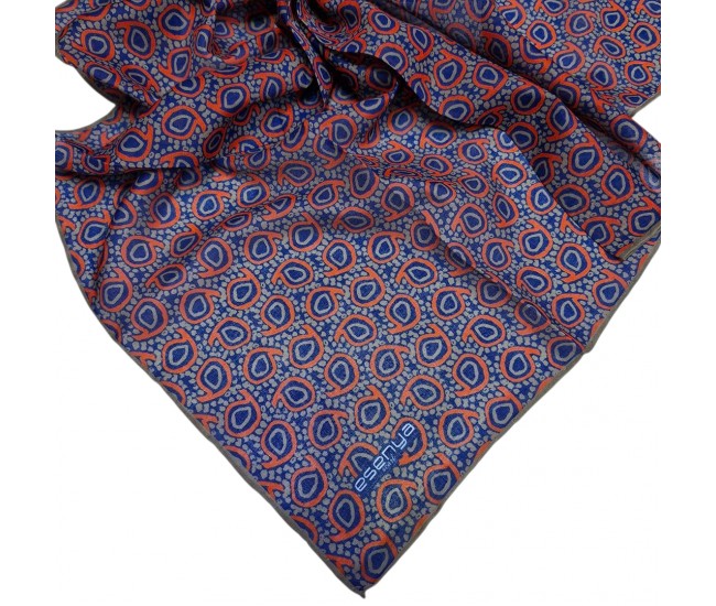 Soft Eşarp Damla Desen Lacivert Orange Soft Eşarp Damla Desen Lacivert Orange