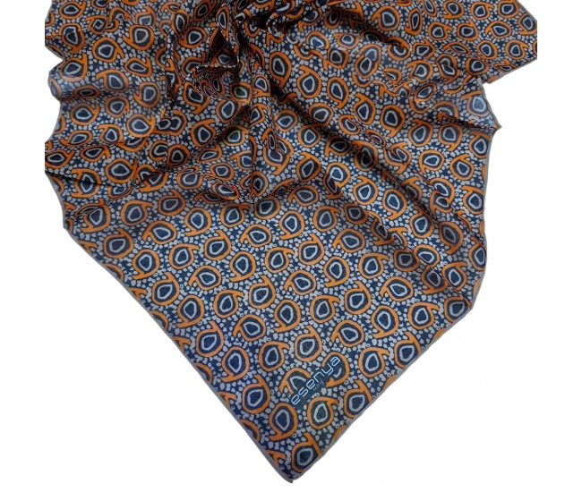 Soft Eşarp Damla Desen Siyah Orange Soft Eşarp Damla Desen Siyah Orange