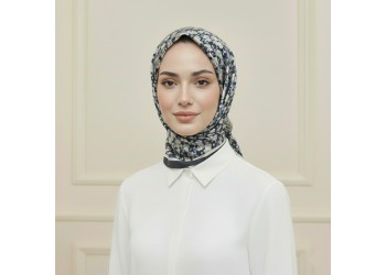 Soft Eşarp – Mozaik Çiçek Desen