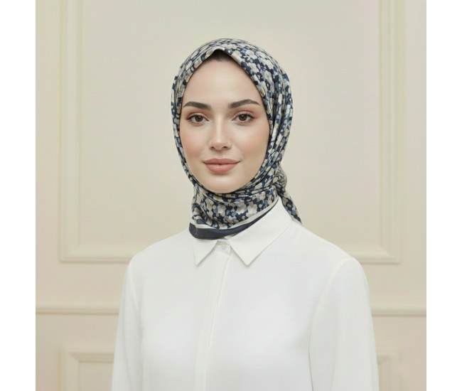 Soft Eşarp – Mozaik Çiçek Desen