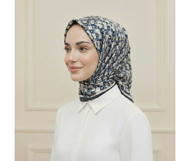 Soft Eşarp – Mozaik Çiçek Desen