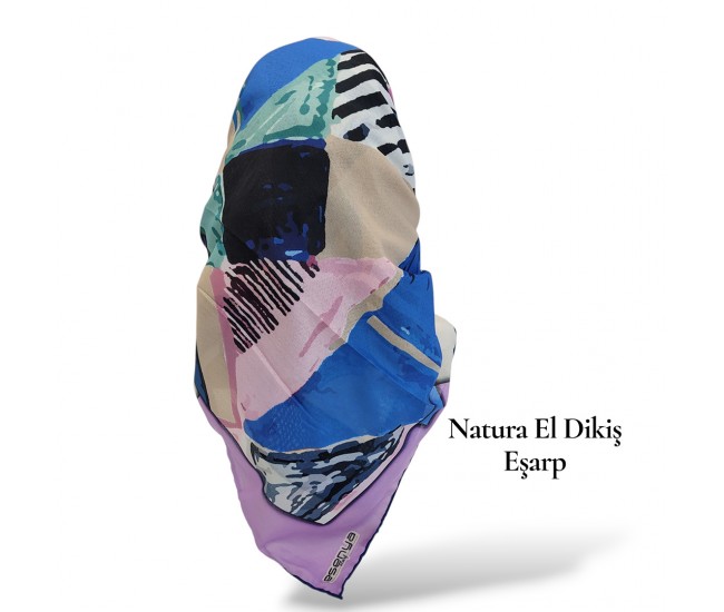 Natura El Dikişi Eşarp – Üçgen Ritim Desen Natura El Dikişi Eşarp – Üçgen Ritim Desen