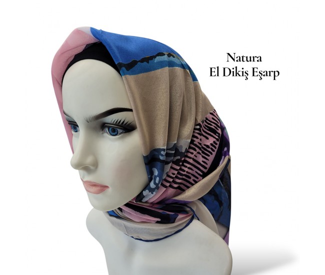 Natura El Dikişi Eşarp – Üçgen Ritim Desen Natura El Dikişi Eşarp – Üçgen Ritim Desen