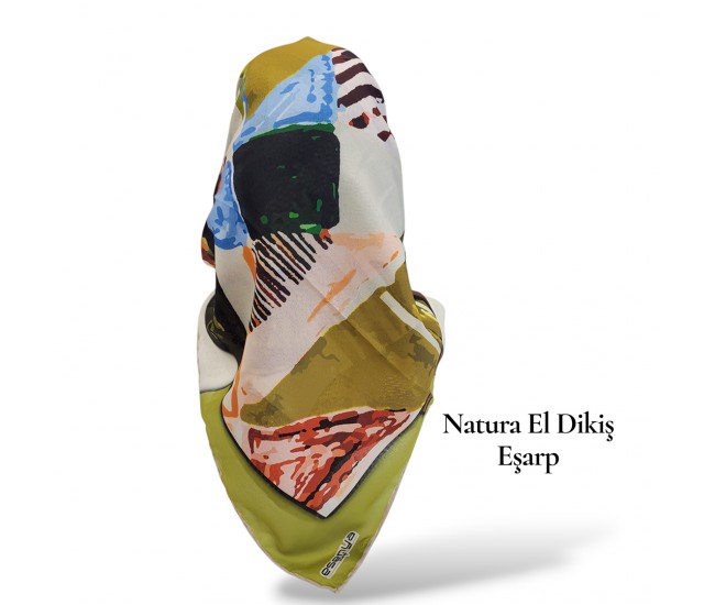 Natura El Dikişi Eşarp – Üçgen Ritim Desen Natura El Dikişi Eşarp – Üçgen Ritim Desen