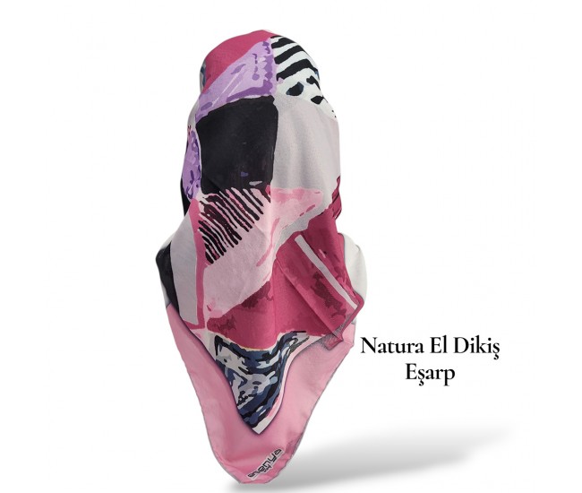 Natura El Dikişi Eşarp – Üçgen Ritim Desen Natura El Dikişi Eşarp – Üçgen Ritim Desen