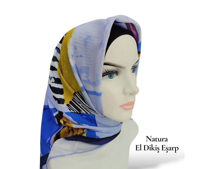 Natura El Dikişi Eşarp – Üçgen Ritim Desen Natura El Dikişi Eşarp – Üçgen Ritim Desen