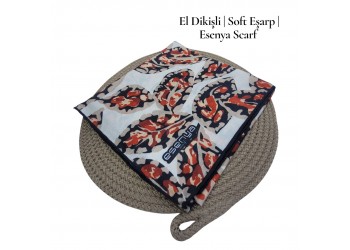 Natura Cotton Eşarp – Otantik Yaprak Desen (El Dikişi)
