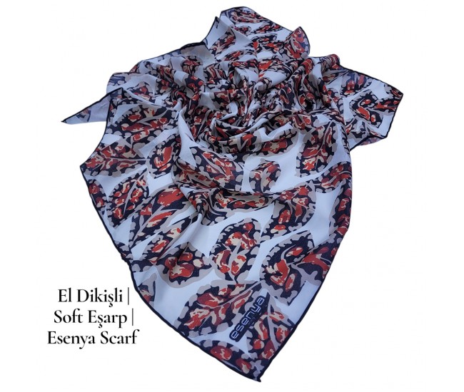 Natura Cotton Eşarp – Otantik Yaprak Desen (El Dikişi) Natura Cotton Eşarp – Otantik Yaprak Desen (El Dikişi)
