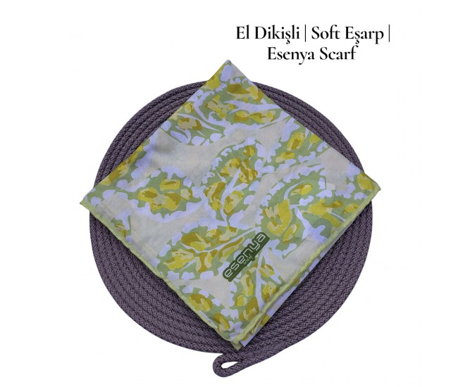 Natura Cotton Eşarp – Otantik Yaprak Desen (El Dikişi) Natura Cotton Eşarp – Otantik Yaprak Desen (El Dikişi)