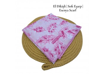 Natura Cotton Eşarp – Otantik Yaprak Desen (El Dikişi)