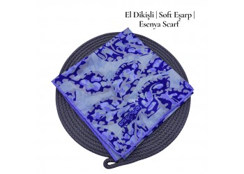 Natura Cotton Eşarp – Otantik Yaprak Desen (El Dikişi)