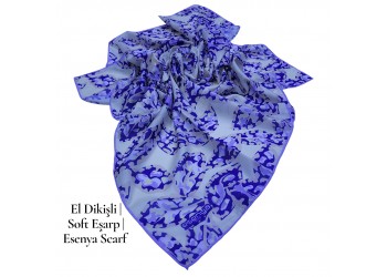 Natura Cotton Eşarp – Otantik Yaprak Desen (El Dikişi)