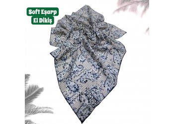 Natura Cotton Eşarp – Anadolu Esintisi Desen (El Dikişi)